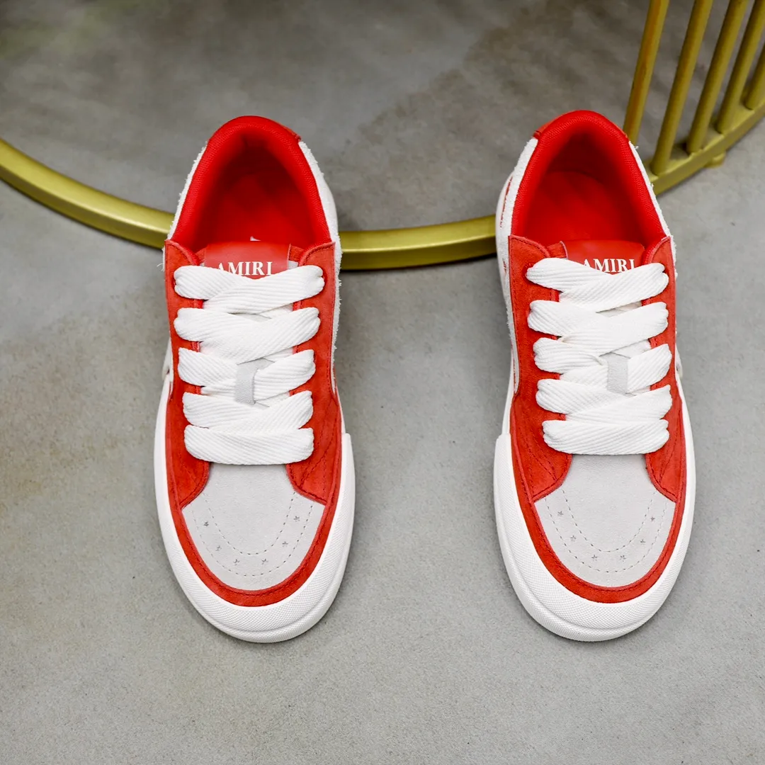 Men's men's shoes 💰540💰🔥🔥🔥 Couple style Amiri2024 new sports and casual shoes, casual, fashionable and versatile flat-soled moral training shoes. Classic color combination + perfect shoe shape, Amiri’s classic Logo star makes you and I fall in love. Imported cow suede leather makes the shoes more high-end. Recommended by major celebrities, bloggers and internet celebrities.   Color: black, off-white, blue, pink, red. Size: Women’s 35-40 (41 is custom-made and non-returnable) Men’s 38-44 (45 and 46 are custom-made and non-refundable)